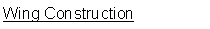 Text Box: Wing Construction        